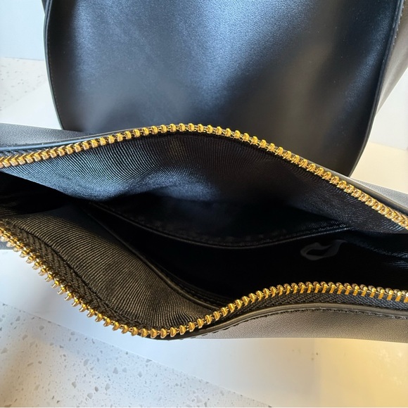 Melie Bianco Megan Minimalist Vegan Leather Tote Set NWT Black - Picture 9 of 16